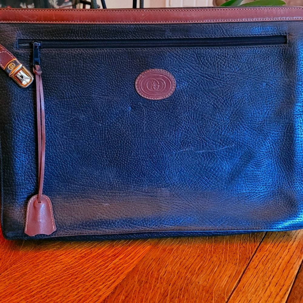 Gucci Portfolio/briefcase black leather